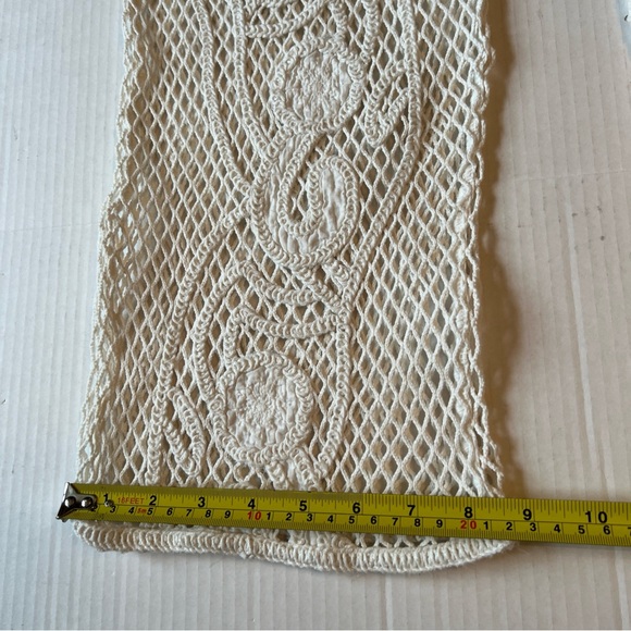 ZARA Sz M WOMAN Crocheted pants Knit Oyster WHITE Blogger Favorite 100% cotton💖 - Picture 6 of 13